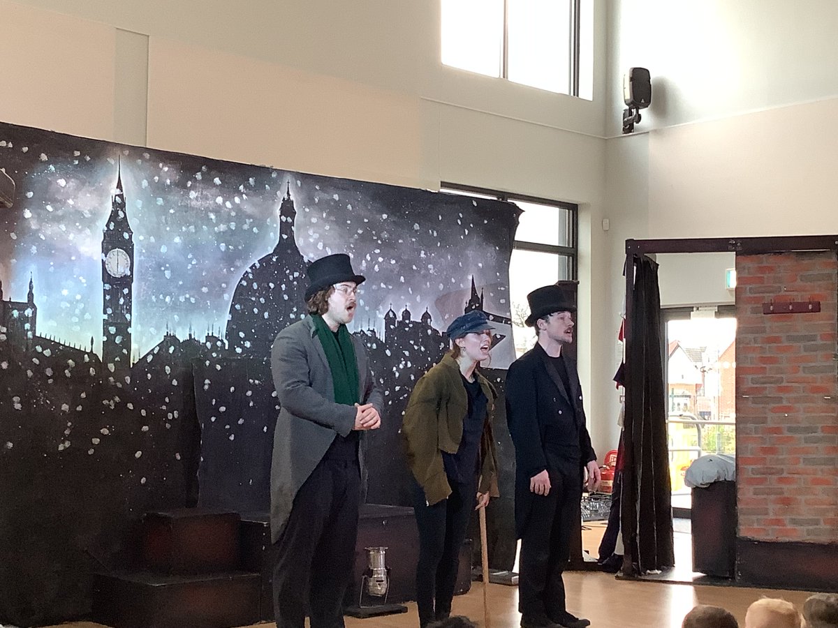 Today we had the pleasure of <a href="/Quantum_Theatre/">Quantum Theatre</a> performing an adaption of ‘A Christmas Carol’ to our school. We throughly enjoyed the captivating show. The children joined in asking some super questions afterwards. Thank you for performing the heart-warming tale. #beaperformer