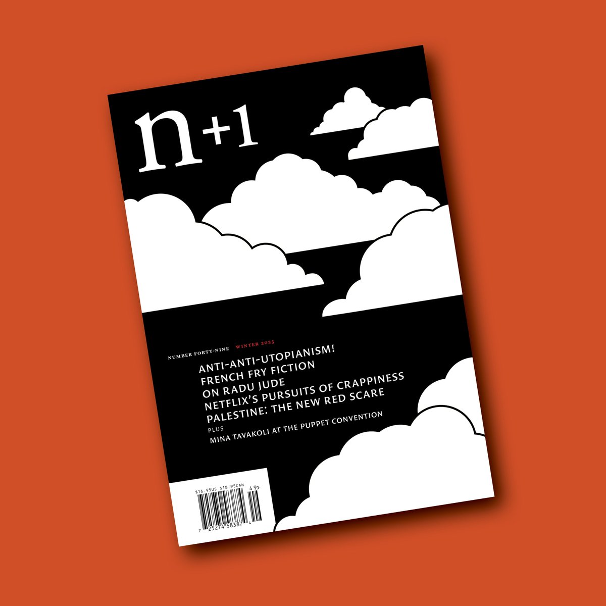 The Winter 2025 issue of n+1, RERUN, is online now! Featuring work by <a href="/mina_tav/">mina tavakoli</a>, <a href="/HZeavin/">Hannah Zeavin</a>, <a href="/n_j_dames/">Nicholas Dames</a>, <a href="/wtavlin/">will Tavlin</a>, Dawn Lundy Martin, Alan Dean, @bassem__saad, <a href="/crawjill/">Jill Crawford</a>, <a href="/markkrotov/">Mark Krotov</a>, Rachel Khong, and Claire Baglin. Subscribers can read the whole thing: nplusonemag.com/issue-49/