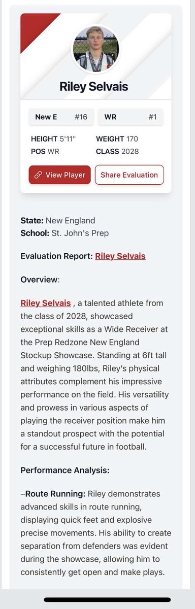 Riley Selvais 2028 WR tweet media