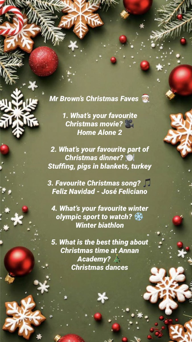 First up we have our PT of PE, Mr Brown’s Christmas faves 🎅🏼🎄⛄️

<a href="/MrBrownPhysEd/">Mr Brown PE</a>