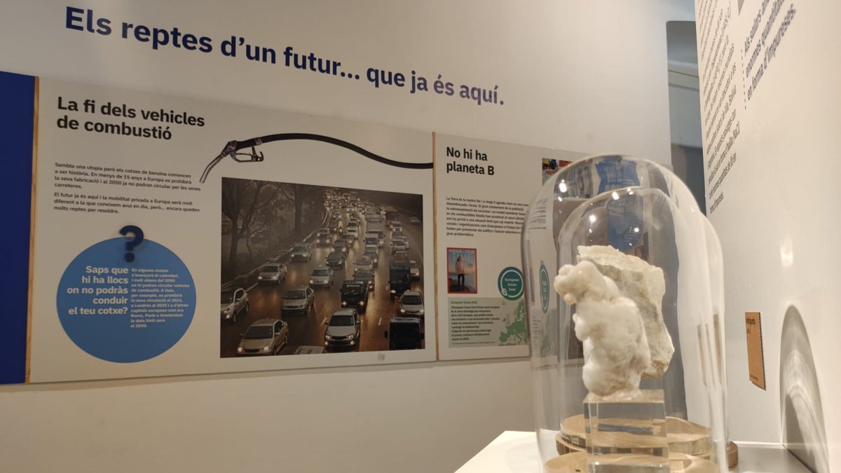 Si no la vas poder veure a #arenysdemar ara tens una segona oportunitat. 
Al #museu de #gavà podeu visitar l'exposició El futur ja és aquí
#mineralscrítics
#ods2030
#futur
#planeta
#sostenibilitat