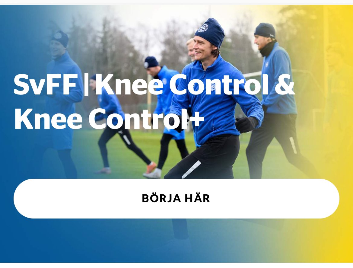 Sport Without Injury ProgrammE (@swipe__) on Twitter photo Knee Control & Knee Control+ for football ⚽️
🎥 New videos on <a href="/svenskfotboll/">Svensk Fotboll</a> website - now also in English ✅
▶️ Reduce injury with evidence based exercises!
aktiva.svenskfotboll.se/utbildning/tra… Knee Control & Knee Control+ for football ⚽️
🎥 New videos on <a href="/svenskfotboll/">Svensk Fotboll</a> website - now also in English ✅
▶️ Reduce injury with evidence based exercises!
aktiva.svenskfotboll.se/utbildning/tra…