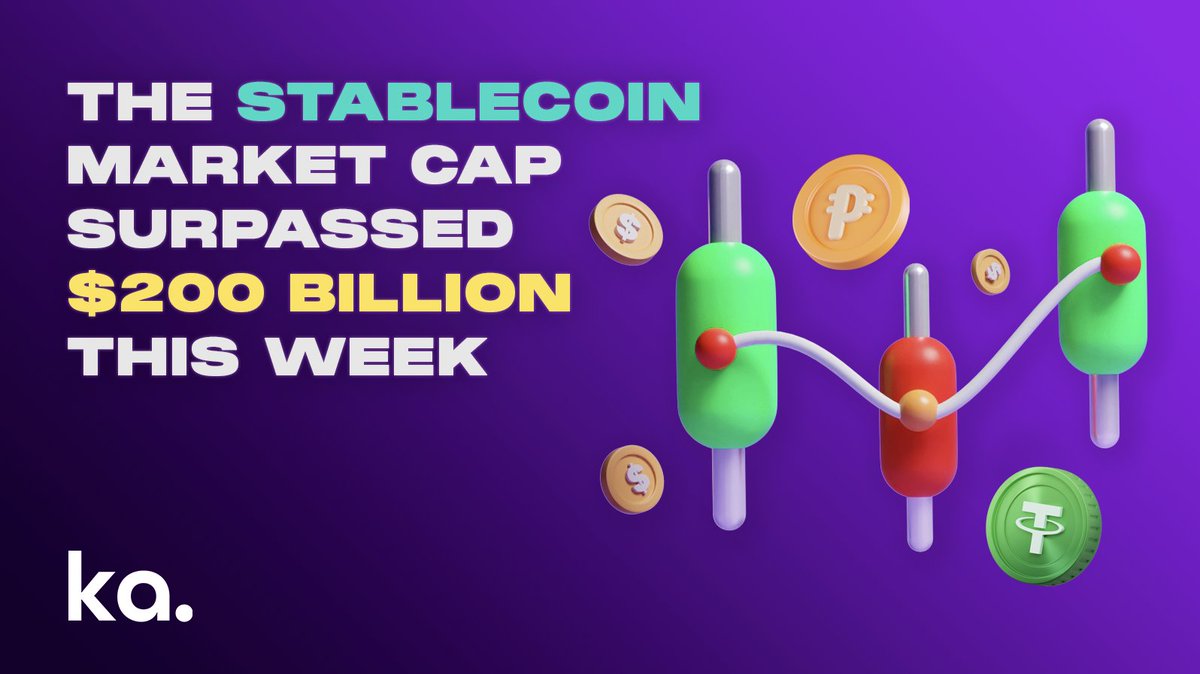 The total stablecoins market cap crossed $200 billion.

What are your thoughts about this? 🤔😎