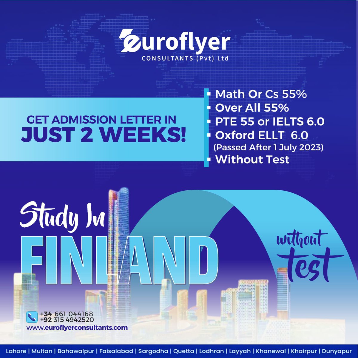 EuroflyerSpain's tweet photo. 🎓 𝑺𝒕𝒖𝒅𝒚 𝒊𝒏 𝑭𝒊𝒏𝒍𝒂𝒏𝒅 – 𝑾𝒊𝒕𝒉𝒐𝒖𝒕 𝑻𝒆𝒔𝒕! 🇫🇮
📞 𝑪𝒐𝒏𝒕𝒂𝒄𝒕 𝑼𝒔 𝑻𝒐𝒅𝒂𝒚:
📞 +92 315 4942520 🇵🇰
📞  +34 661 04 41 68 🇪🇸

 𝑱𝒐𝒊𝒏 𝒐𝒖𝒓 𝑾𝒉𝒂𝒕𝒔𝑨𝒑𝒑 𝑮𝒓𝒐𝒖𝒑 
https://t.co/hv8xqMBBZs

🌐 𝑽𝒊𝒔𝒊𝒕 𝑼𝒔:
https://t.co/d9PzepNsrv https://t.co/jK8234lktI