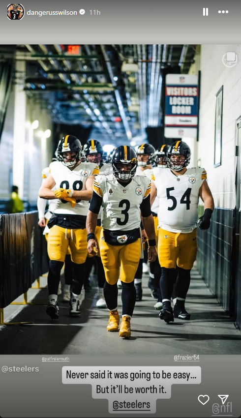 Steelersdepot's tweet photo. Russ on IG: "Never said it was going to be easy ... But it'll be worth it." #Steelers #NFL https://t.co/fjKdn6ruJr