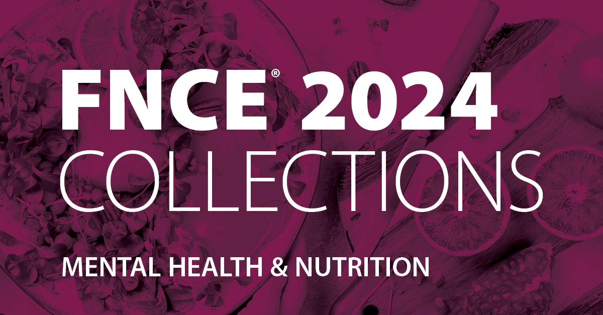 ✨ Don't miss the new Mental Health and Nutrition #FNCE collection. ✨ 

💻 This series of recorded sessions is crafted to deepen your understanding of the vital connections between mental health and nutrition.

👉 View the sessions: sm.eatright.org/FNCE24mental

#rdchat #dietetics