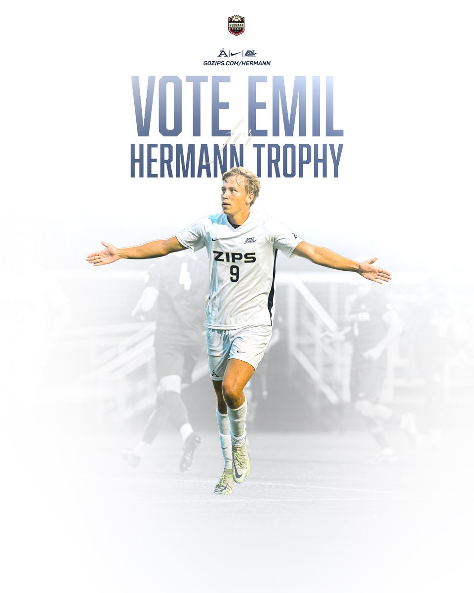 Akron Zips M Soccer (@zipsmsoc) on Twitter photo π¨ Voting ends today so make your voices heard @zipsmsoc & <a href="/AkronZips/">Akron Zips Athletics</a> fans and vote π³οΈ Emil Jaaskelainen early & often to become a <a href="/HermannTrophy/">MAC Hermann Trophy</a> Finalist
#GoZips | <a href="/ZipsMSoc/">Akron Zips M Soccer</a> π¦
Vote Emil π machermanntrophy.com
Emil for MAC Hermann Trophy Award π tinyurl.com/2666fjrt π¨ Voting ends today so make your voices heard @zipsmsoc & <a href="/AkronZips/">Akron Zips Athletics</a> fans and vote π³οΈ Emil Jaaskelainen early & often to become a <a href="/HermannTrophy/">MAC Hermann Trophy</a> Finalist
#GoZips | <a href="/ZipsMSoc/">Akron Zips M Soccer</a> π¦
Vote Emil π machermanntrophy.com
Emil for MAC Hermann Trophy Award π tinyurl.com/2666fjrt