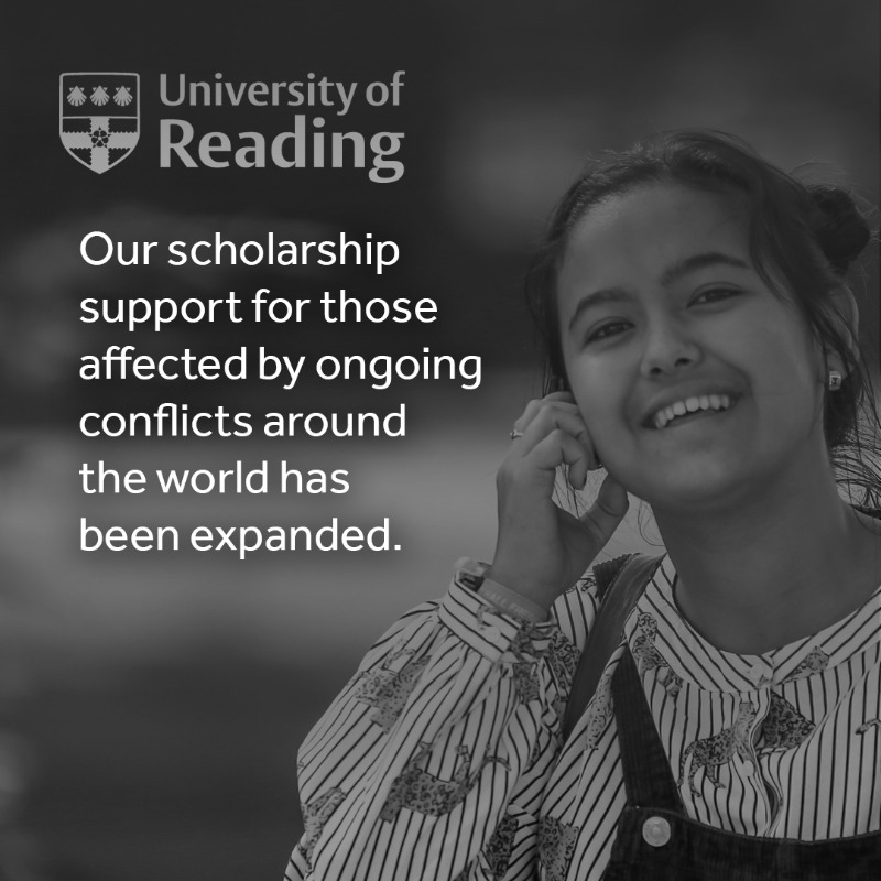 UniofReading's tweet photo. We've expanded our scholarship support for those affected by ongoing conflicts around the world.

As a #UniOfSanctuary, we place great value on the contribution of #SanctuarySeekers to institutional life, so we are delighted to increase funding and support in 2025.

Learn more 👇