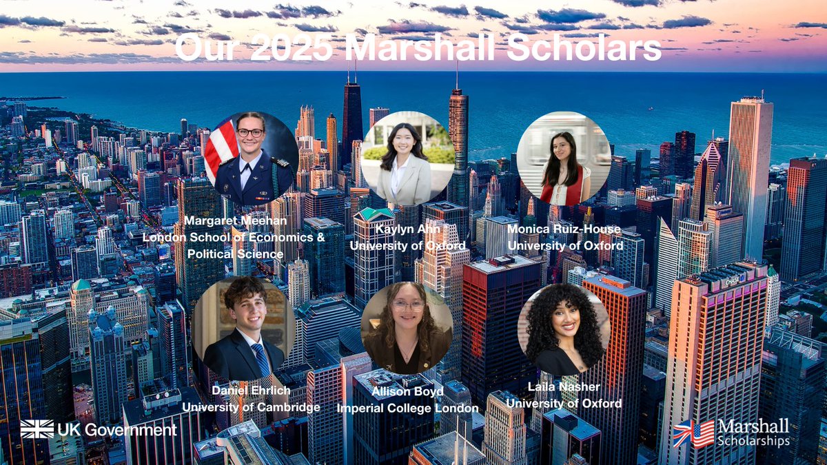 UK Consulate Chicago (@ukinchicago) on Twitter photo Big congratulations to the 2025 <a href="/MarshallScholar/">Marshall Scholars</a>
class—including six incredible scholars from the Chicago region! 🎉These bright minds will be heading to the UK for their studies next fall!🌎📚 Big congratulations to the 2025 <a href="/MarshallScholar/">Marshall Scholars</a>
class—including six incredible scholars from the Chicago region! 🎉These bright minds will be heading to the UK for their studies next fall!🌎📚