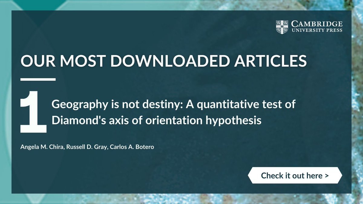 Journal_EHS's tweet photo. Our most downloaded article in Evolutionary Human Science is now available! This groundbreaking piece of research has captured the attention of readers worldwide. Discover the latest insights and innovations from the top minds in the field. Read #1 now>https://t.co/r8wVYMvvbU https://t.co/haiZETR1To