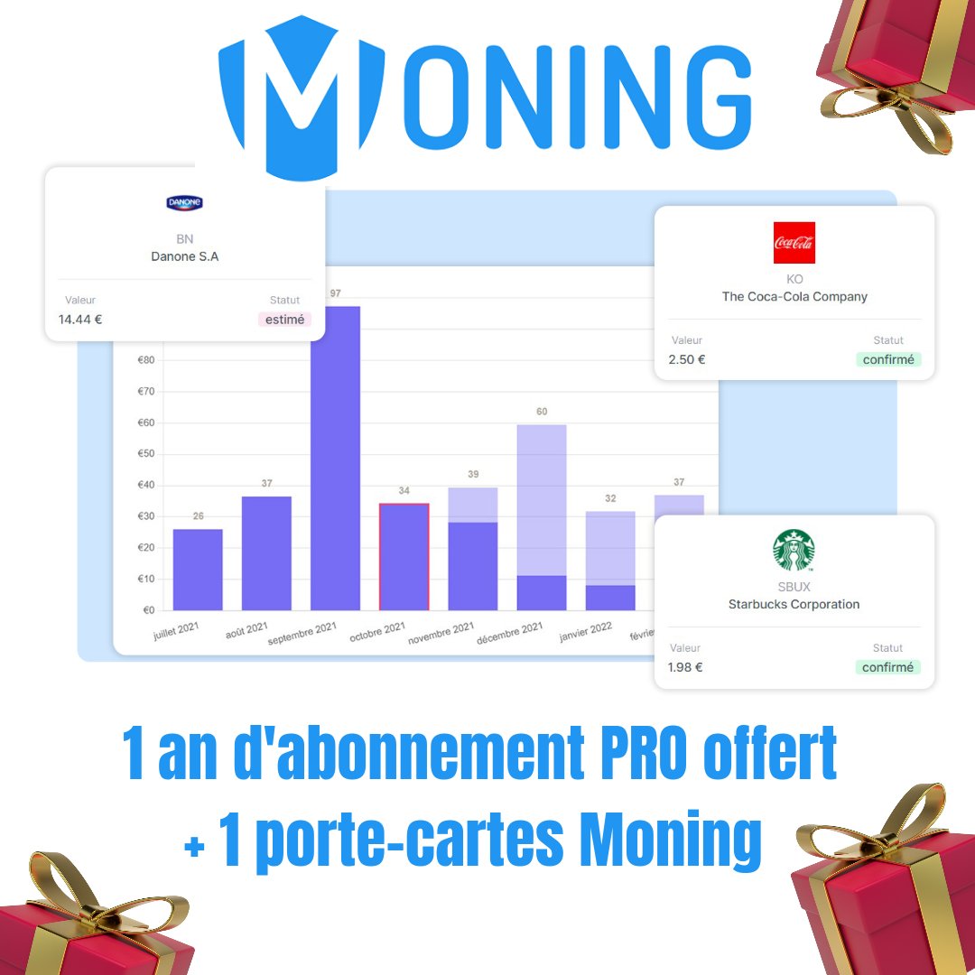 🎁GIVEAWAY CADEAU NOËL🎁

Avec <a href="/moning_co_fr/">moning.co 🇫🇷</a>, nous vous offrons 1 AN D'ABONNEMENT à Moning Pro + 1 porte-cartes pour Noël 🎅

Pour participer :

1️⃣ Follow <a href="/GregInvestFr/">GregInvest 💵</a>
&amp; <a href="/moning_co_fr/">moning.co 🇫🇷</a>
2️⃣ Like + RT
3️⃣ Mentionnez 2 amis en commentaire 

Le tirage au sort aura lieu le 25 Décembre !