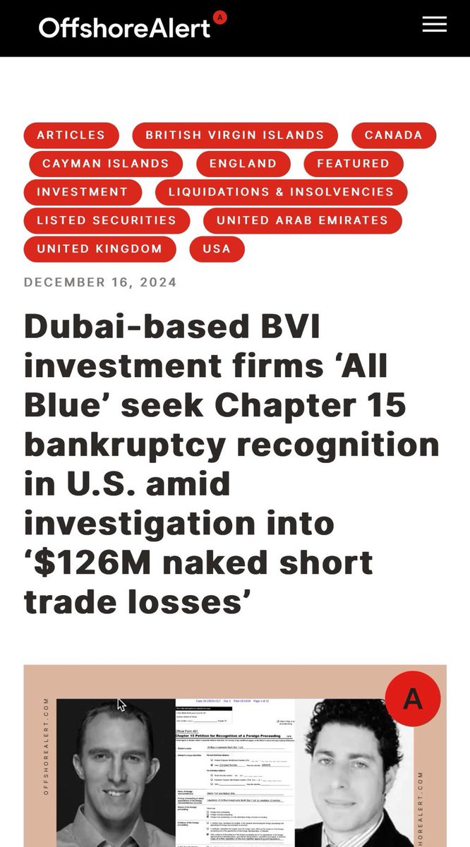 kshaughnessy2's tweet photo. Why isn't this story all over financial and mainstream media?
$126 Million Loss from Naked Short Selling from a U.S. firm based in Dubai
How do you do trades from offshore into the U.S.,
Lose $126 Million and No One is Looking Into It or Reporting On It?????
The whole equity market is at risk - where is the media??
@WSJ @FT @YahooFinance @nypost @nytimes
@nbc @abc @cbs @cnbc @FoxNews @FoxBusiness @NEWSMAX @latimes
@ham59591shorts
@JohnnyTabacco @denniskneale @FlyEaglesFly529 @anna_trades @JennyL1818