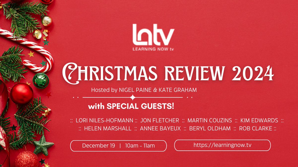 Come and join us for LNTV's CHRISTMAS REVIEW where we reflect on L&amp;D 2024 and you tell us your hopes and predictions for 2025. We've invited some SPECIAL GUESTS! Join us on 19th Dec at 10am UK time. buff.ly/2HIxtgm #LNTV