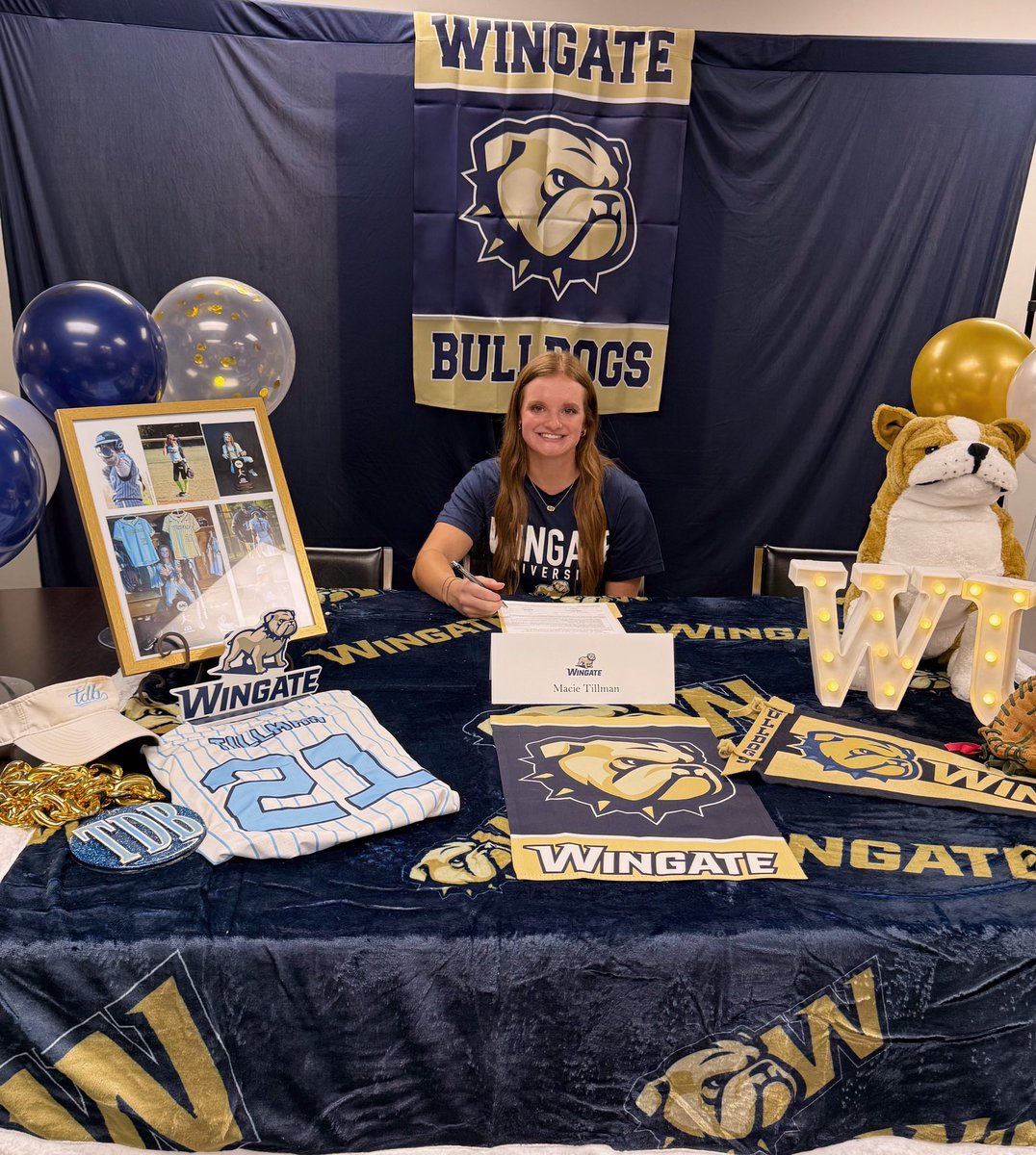 Wingate Softball (@wingatesoftball) on Twitter photo Big Bulldog gal right here!! ⬇️ Welcome to the fam <a href="/macie_tillman/">Macie Tillman</a> We can’t wait to watch you fly! Big Bulldog gal right here!! ⬇️ Welcome to the fam <a href="/macie_tillman/">Macie Tillman</a> We can’t wait to watch you fly!