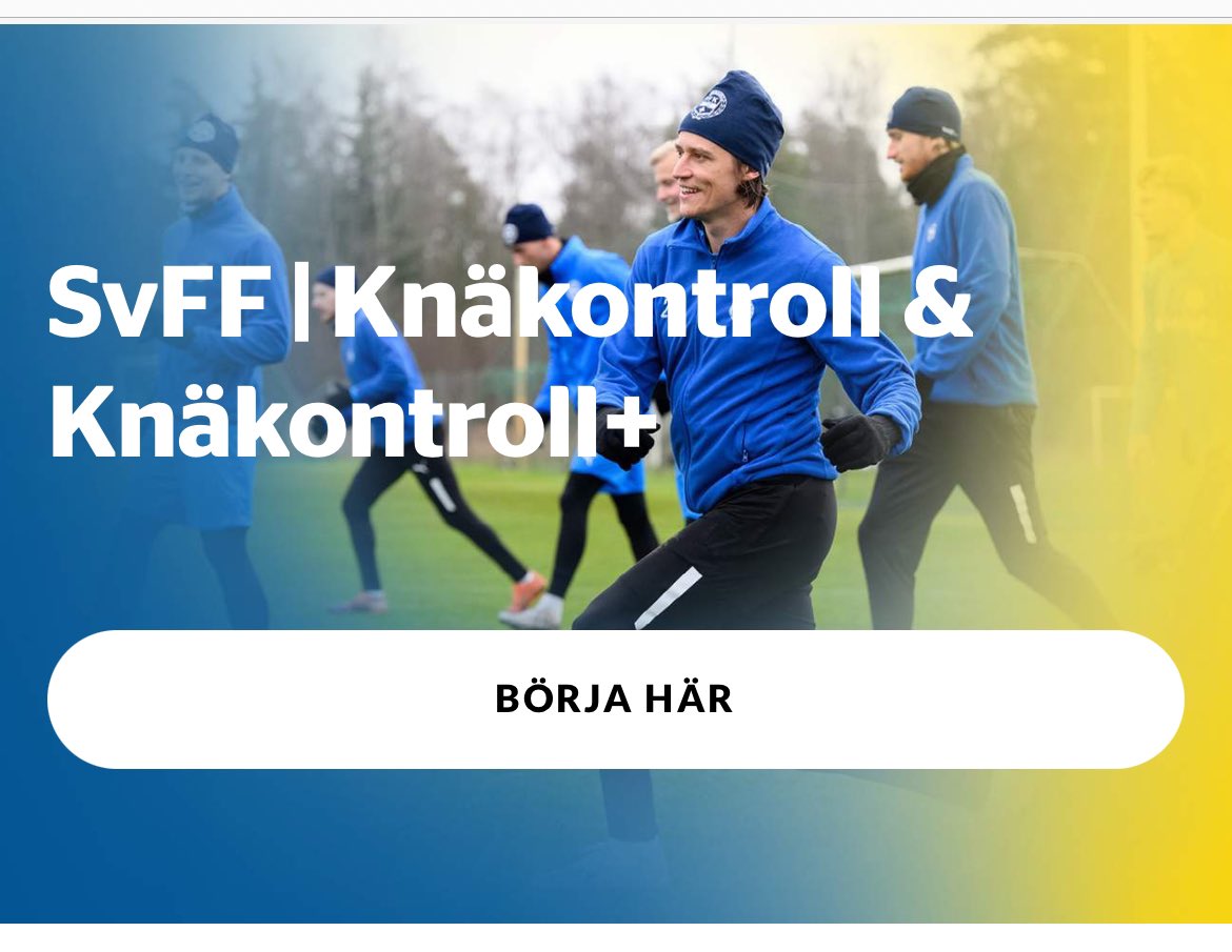 Sport Without Injury ProgrammE (@swipe__) on Twitter photo Tips till dig som fotbollstränare - helt nytt fräscht material för Knäkontroll & Knäkontroll+ på <a href="/svenskfotboll/">Svensk Fotboll</a> hemsida!
🎥 Videos med övningar och förklaringar
✅ Minska vanliga och allvarliga ⚽️ skador med 15 min träning - 2 ggr/vecka
aktiva.svenskfotboll.se/utbildning/tra… Tips till dig som fotbollstränare - helt nytt fräscht material för Knäkontroll & Knäkontroll+ på <a href="/svenskfotboll/">Svensk Fotboll</a> hemsida!
🎥 Videos med övningar och förklaringar
✅ Minska vanliga och allvarliga ⚽️ skador med 15 min träning - 2 ggr/vecka
aktiva.svenskfotboll.se/utbildning/tra…
