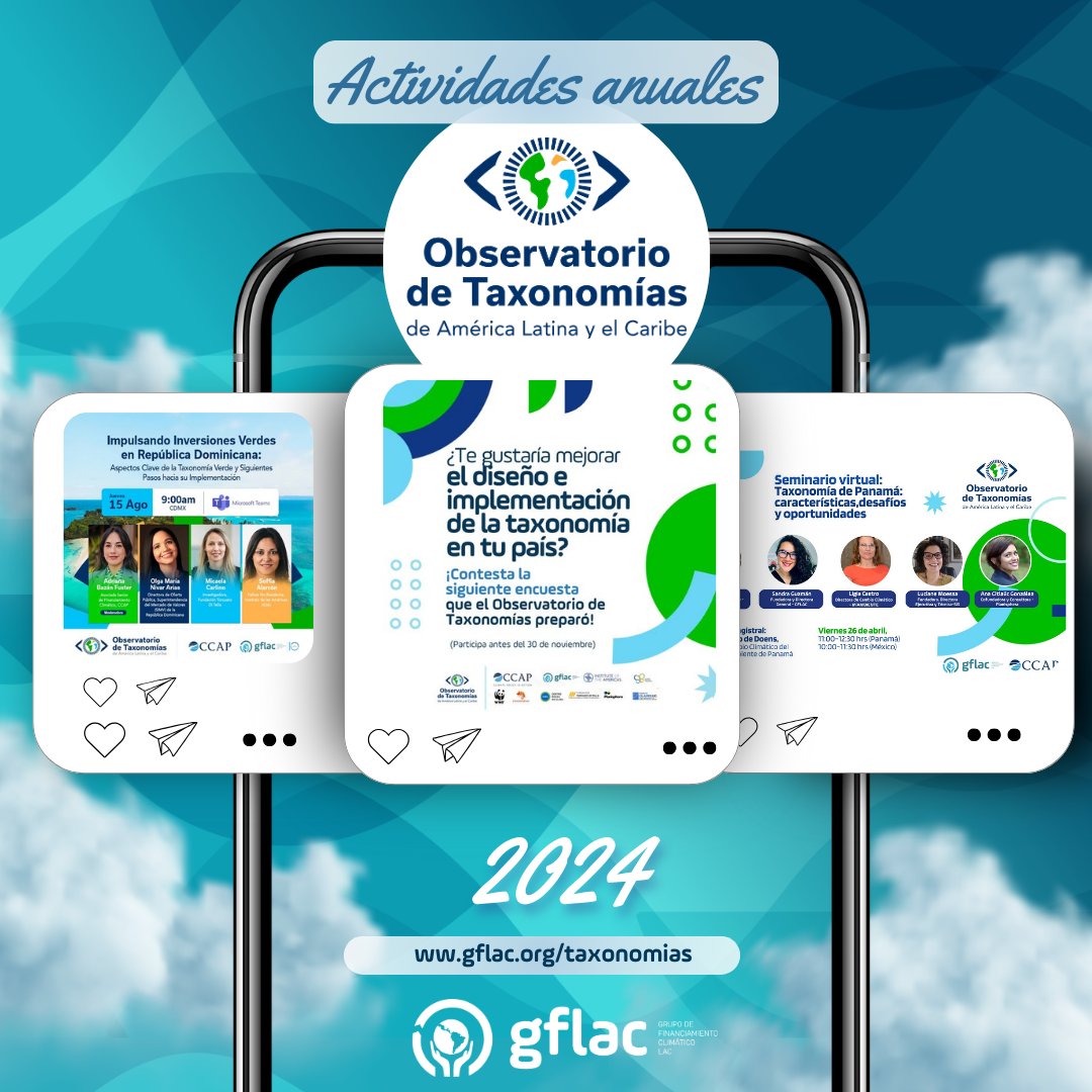 ✨ Durante 2024, continuamos fortaleciendo el trabajo del Observatorio de Taxonomías ✨
Junto a <a href="/CCAPolicy/">CCAP</a>  y organizaciones aliadas, dimos pasos clave para avanzar en la transparencia y eficiencia de las finanzas sostenibles en América Latina y el Caribe👉gflac.org/taxonomias