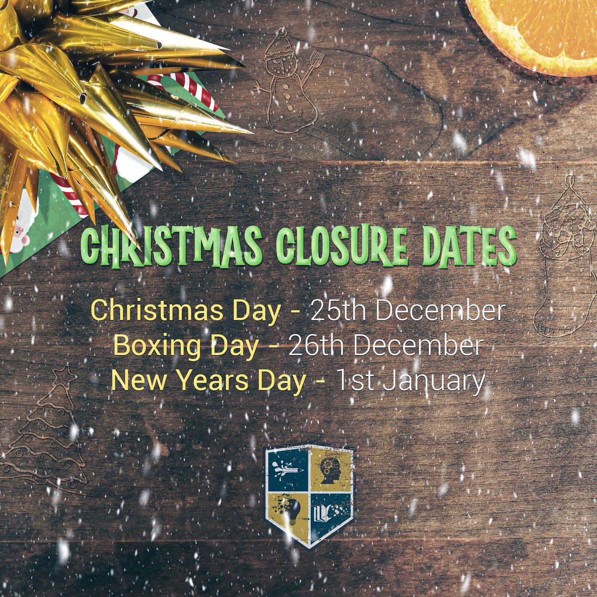 createlearnacad's tweet image. 🎄 Announcing our closure dates for Christmas 🎄

We will close Christmas, Boxing, and New Year's Day 🎅