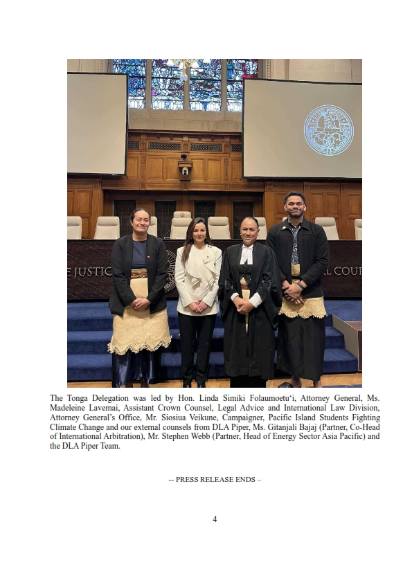 Press Release 16 December 2024
Tonga presents its oral statement at the historic proceedings before the International Court of Justice on the obligations of States in respect of Climate Change
Watch the public hearing here
webtv.un.org/en/asset/k1q/k…

ago.gov.to/cms/ago-materi…
