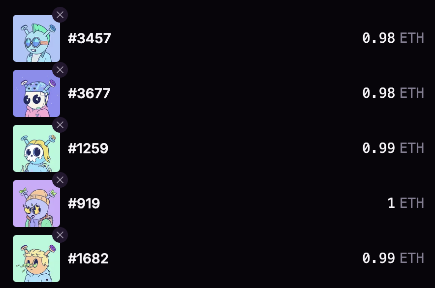 🔥 SOME ABSOLUTE FIRE RARE QUIRKS on FLOOR 🔥

Magic Eden has Quirks from all platforms, best place to see everything that's listed

Skull, Fire Eyes, Rare Purple BG, Mohawk and a clean Goo eye'd hoodie... doubt these last long

DM if you wanna sweep, i'll toss something extra in