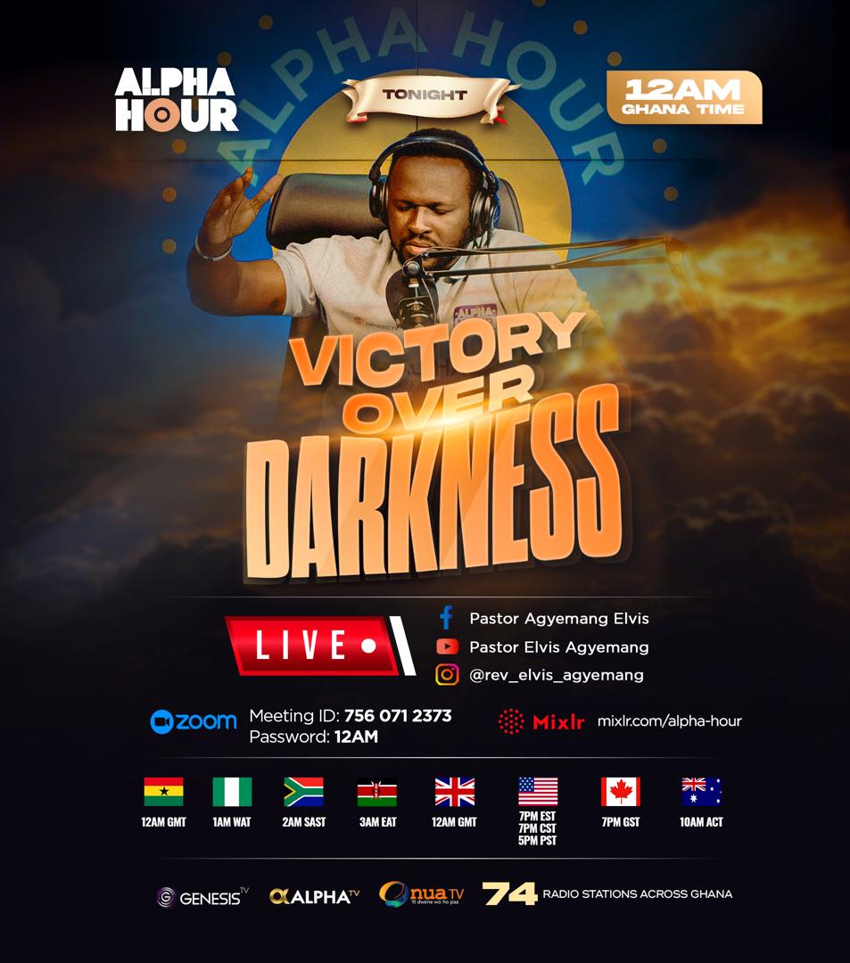 The light of God will shine into every dark area of your life. No power of darkness can withstand the name of Jesus. Tonight, we declare total victory over darkness. Chains are breaking, burdens are lifting, and triumph is assured.

Don’t miss this powerful night of prayer.