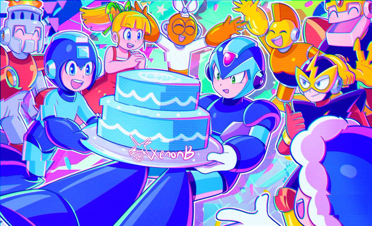 _XenonB_'s tweet image. Today is the 37th anniversary of Mega Man and the 31st anniversary of Mega Man X!