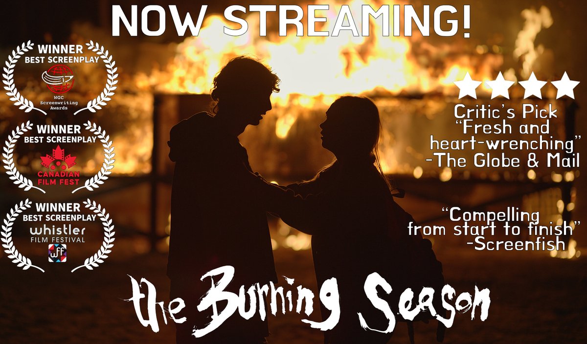 Friends! THE BURNING SEASON is on the following platforms today:

Amazon Prime Video
Google Play
Youtube
Microsoft
Vimeo
Comcast Xfinity
Spectrum
Altice
Cox
Dish
Fios
Frontier
Suddenlink
Mediacom
Armstrong
AT&amp;T
DirecTV
Fandango at Home
iTunes

I'm told none of these are made-up.