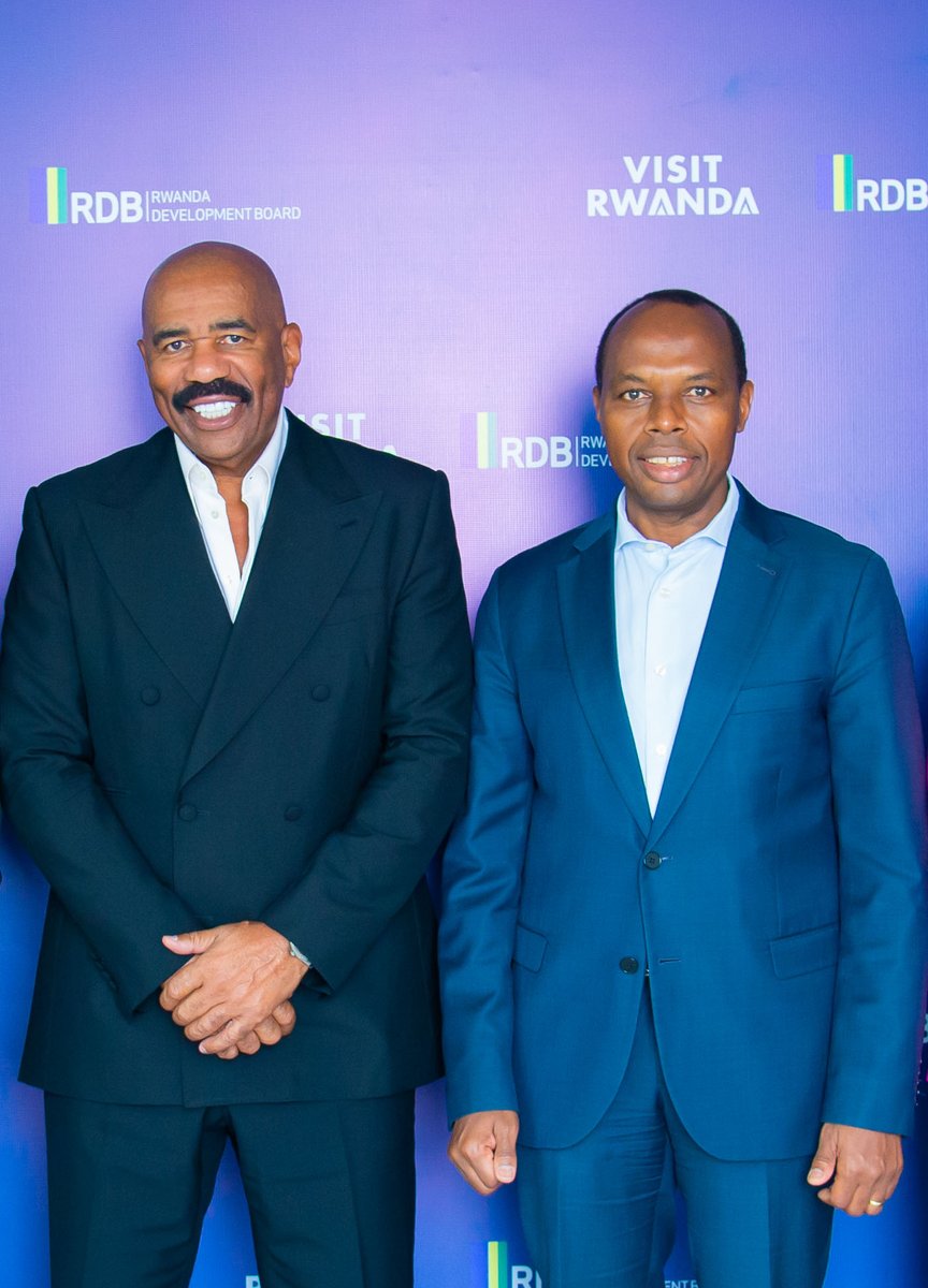 RDBrwanda's tweet photo. Today, RDB CEO @Francis_Gatare, on behalf of @RwandaGov, signed an MoU with Mr. @IAmSteveHarvey’s BILT LLC to promote tourism and investment in Rwanda.

The agreement focuses on skills development in film, media, and education, the promotion of health and wellness campaigns, and the establishment of an academic institution under Melt Education.

#InvestInRwanda 🇷🇼