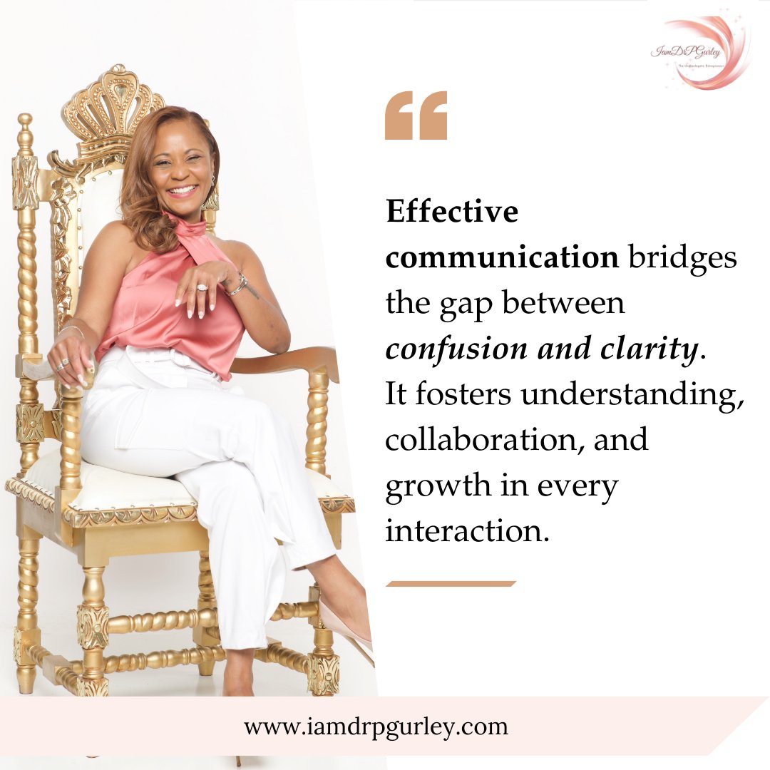 Clear communication is central to what I do - it turns confusion into clarity, fosters trust, and opens doors to growth.

Whether telling stories, championing literacy, or amplifying voices, it ensures my purpose resonates and leaves an impact.

iamdrpgurley.com