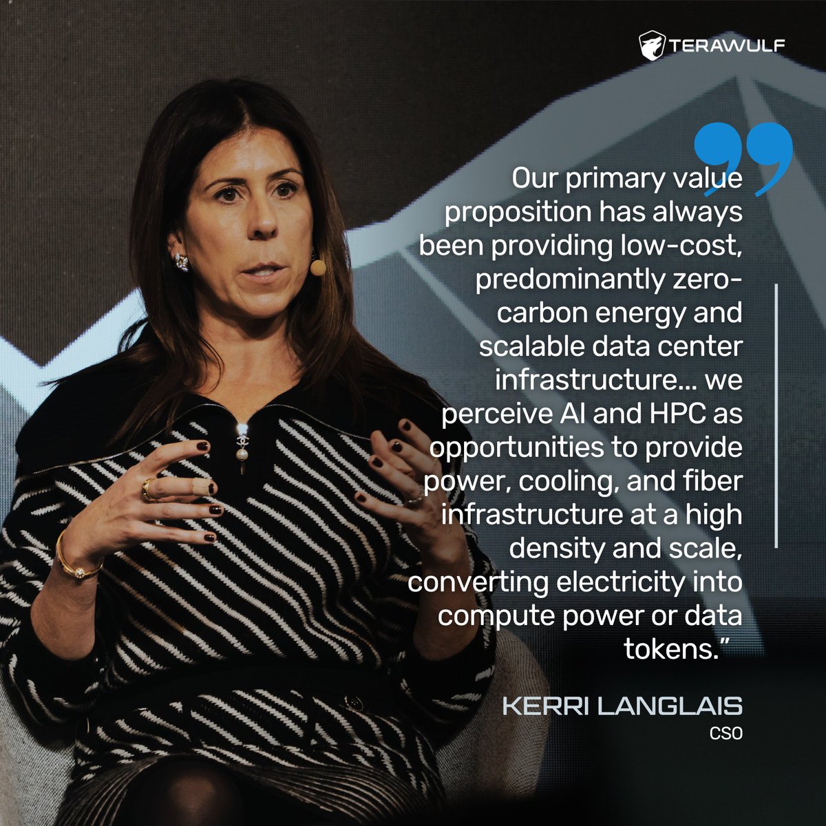 TeraWulfInc's tweet image. Our primary value proposition has always been providing scalable data center infrastructure using predominantly #zerocarbon energy at industry-leading costs. 

Historically, our focus has been converting energy into #hashpower or #Bitcoin, as it was the most valuable use for our…