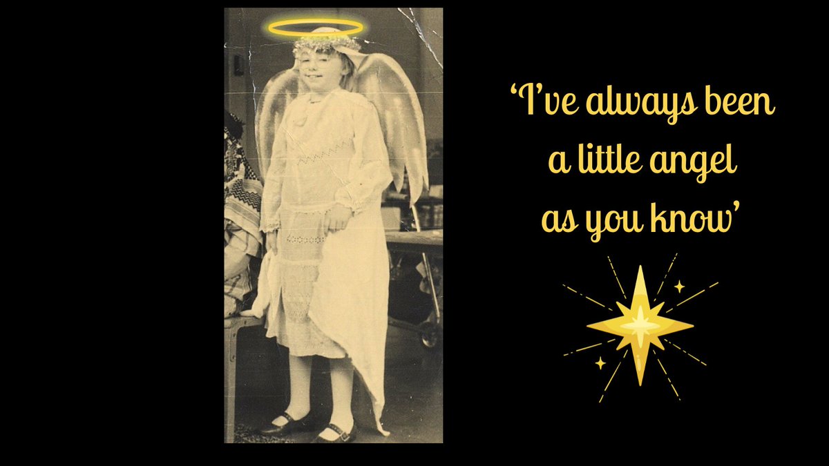 Top of the tree ready and bringing you good tidings! 😇  You know I've always been an angel - it all started here, aged about 10 bringing a bit of cheek to the Angel Gabriel at the school Nativity.    #writerslife #angelic #seasonsgreetings