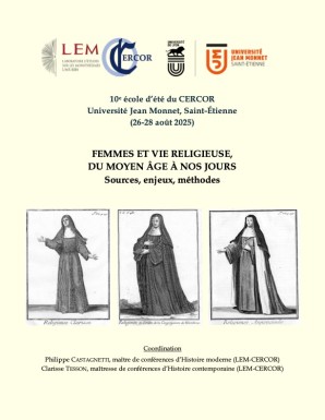 SHMESP (@shmesp) on Twitter photo Le <a href="/LemCercor/">CERCOR (membre du LEM)</a> tiendra sa 10e école d'été du 26 au 28 août 2025 à Saint-Étienne, sur le thème "Femmes et vie religieuse, du Moyen Âge à nos jours : sources, enjeux, méthodes". Destinée aux jeunes chercheuses et chercheurs (n° doctorat ou master)
univ-st-etienne.fr/fr/lem-cercor/… Le <a href="/LemCercor/">CERCOR (membre du LEM)</a> tiendra sa 10e école d'été du 26 au 28 août 2025 à Saint-Étienne, sur le thème "Femmes et vie religieuse, du Moyen Âge à nos jours : sources, enjeux, méthodes". Destinée aux jeunes chercheuses et chercheurs (n° doctorat ou master)
univ-st-etienne.fr/fr/lem-cercor/…