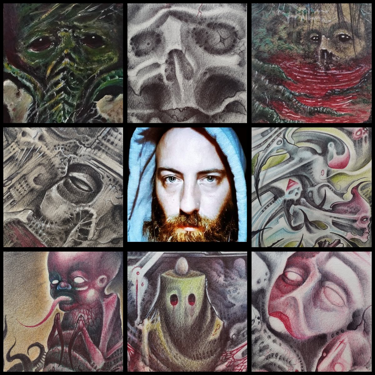 TraumArte6's tweet photo. #Lunes de #artvsartist2024 🖤☠️🤘🏻
#ArtistOnX #ArtistOnTwitter #ArtistsSupport #DarkArtist

Podría escoger muchos trabajos,pero me da pereza elegir,todos son parte de mi y en parte,creo q  estos resumen bastante bien mi  estilo y linea de trabajo(si esq está se puede acortar).🤔 https://t.co/u8iVWA8NnV
