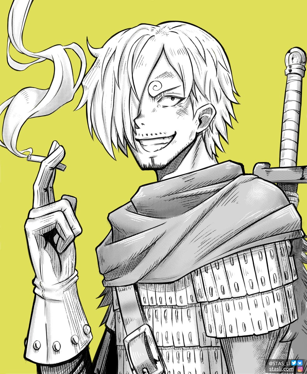 Drawing each Strawhat everyday until manga returns (day 5):   

Elbaf Sanji

----- 
 #sanji  #onepiece