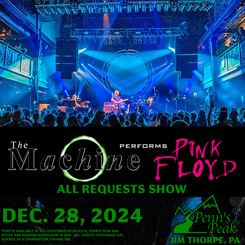 Join The Machine at <a href="/pennspeak/">Penn's Peak-Official</a> this Saturday, December 28th, for an epic All Request show 🤘

Grab your tickets so you don't miss out!!

Tickets and info: ticketmaster.com/event/020060F3…

#pinkfloyd #pinkfloydtribute