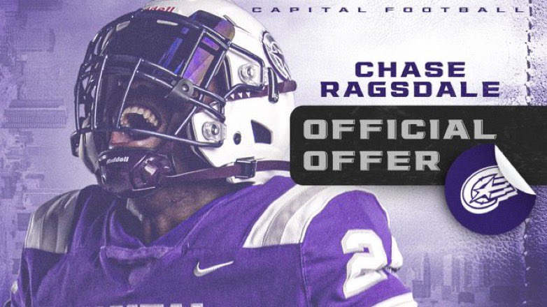Chase Ragsdale (@rgsdalechase9) on Twitter photo Blessed to receive my 3rd offer from <a href="/CapitalU_FB/">Capital University Football</a> <a href="/Coachcalexander/">Charles Alexander</a> #AGTG Blessed to receive my 3rd offer from <a href="/CapitalU_FB/">Capital University Football</a> <a href="/Coachcalexander/">Charles Alexander</a> #AGTG