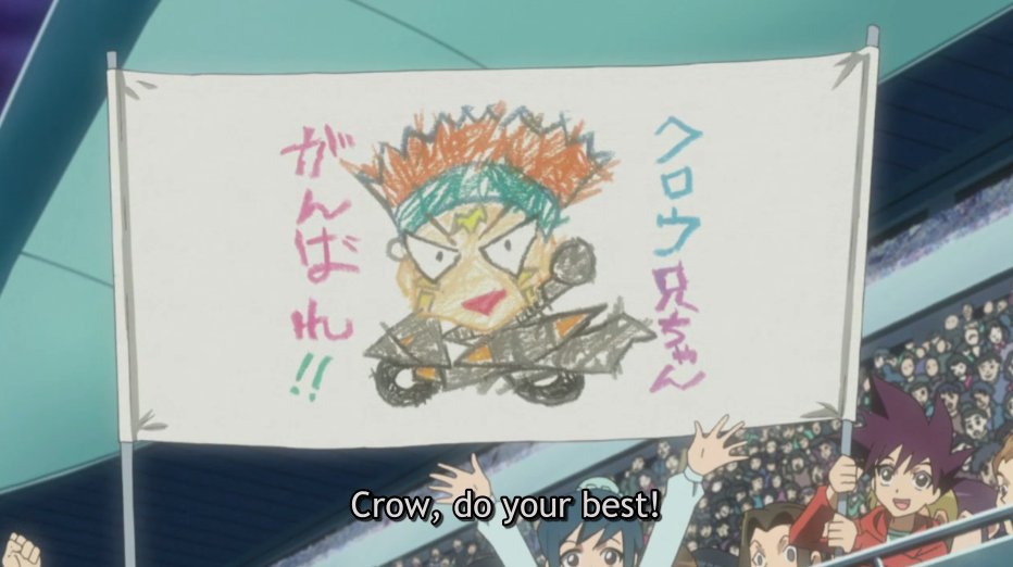 PodOfGreedCast's tweet photo. Duelist, this week it's trickster-dad versus trickster-dad as Crow duels Brave in 5D's episodes 125-126 (S2 E49-50)! 
Ask us about parting the sea, your favorite homemade audience signs, and Lord of the Flies (1954 novel)! https://t.co/Tl3IDpFKbv