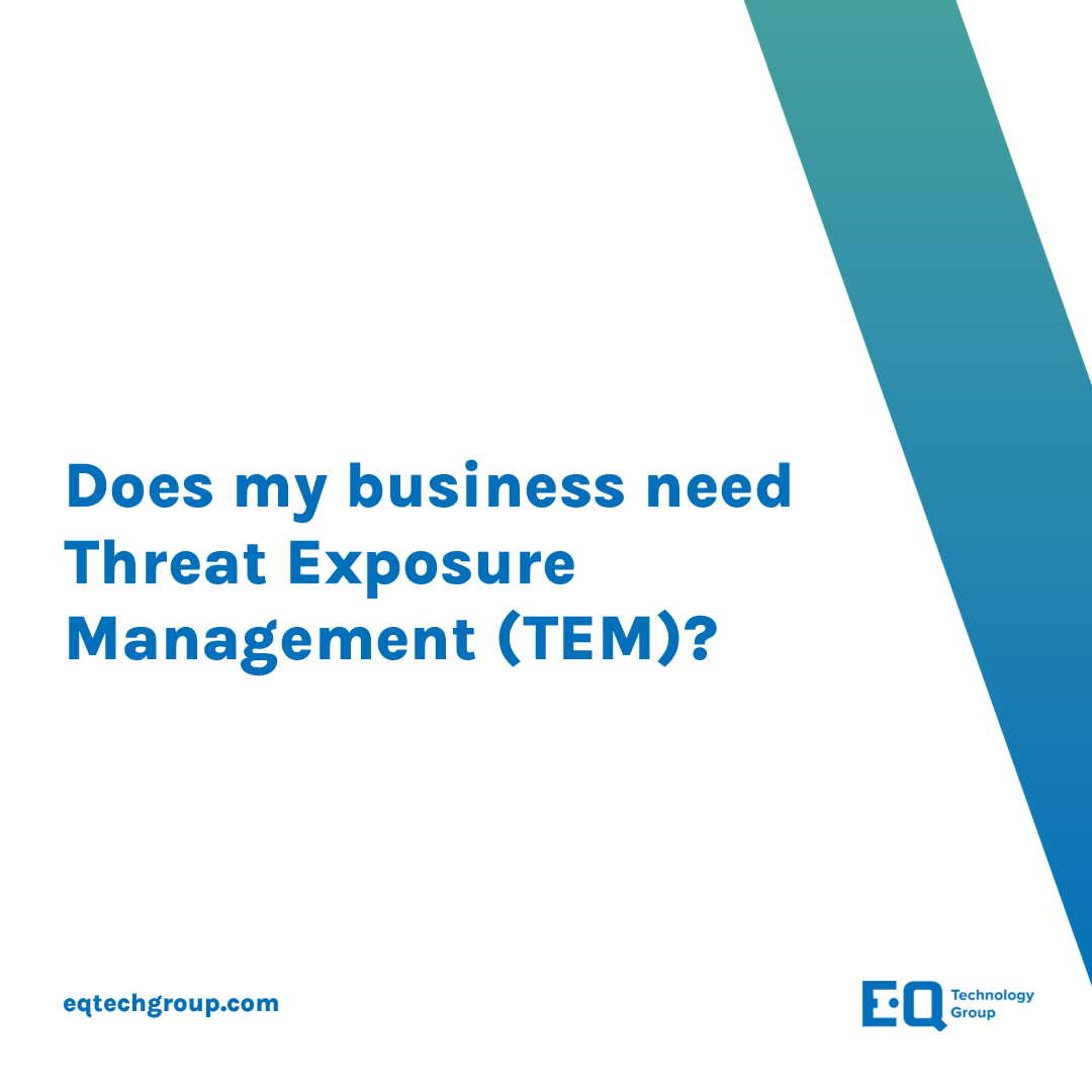 EQTechGroup's tweet photo. Worried about cyber threats? 

Threat Exposure Management (TEM) can help. By continuously monitoring your network, TEM identifies potential weaknesses and provides timely alerts, allowing you to respond quickly and effectively to emerging threats. https://t.co/WeGlbHdLw9