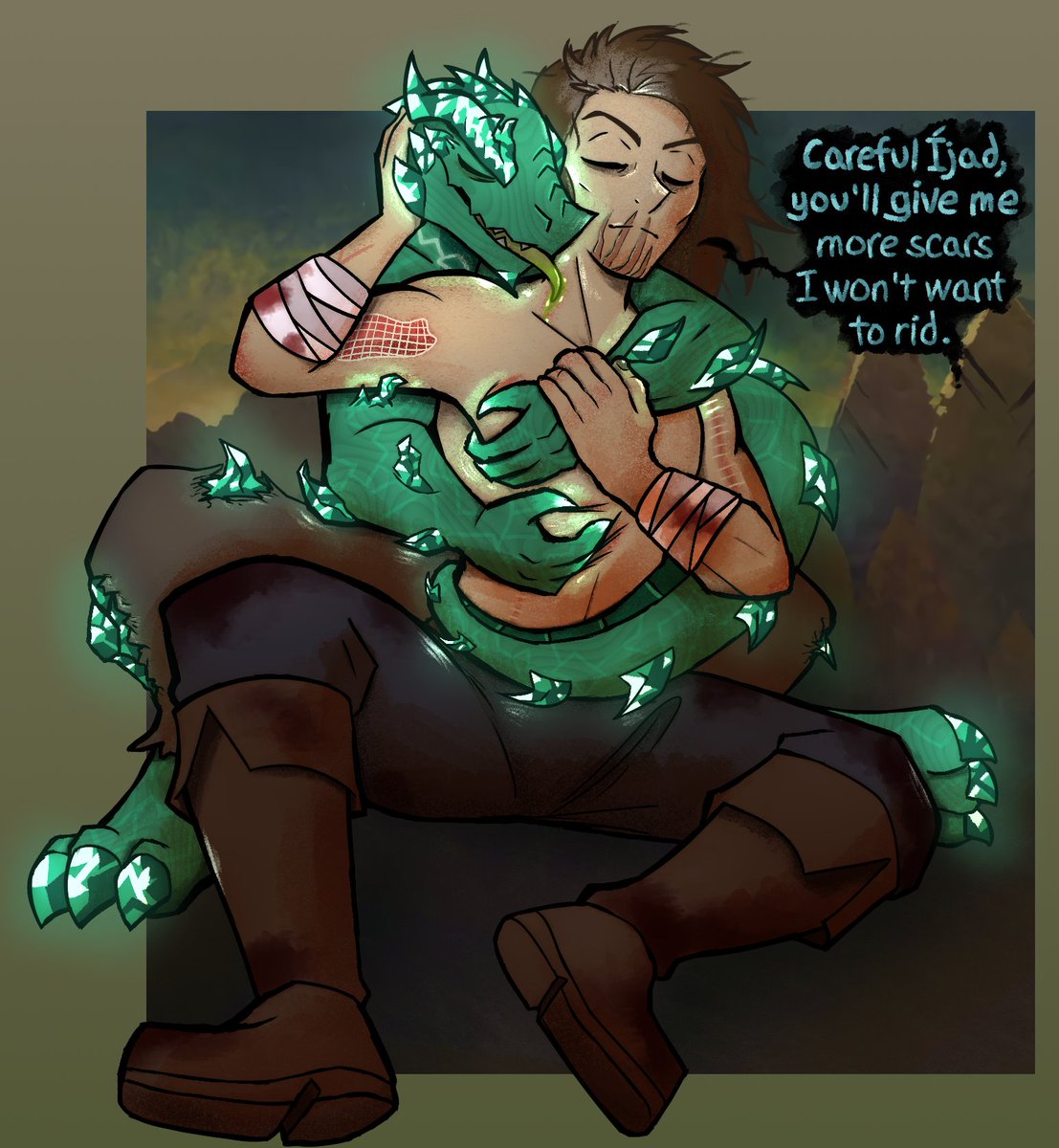 Frosty10001's tweet photo. "Careful Íjad, you'll give me more scars I won't want to rid." https://t.co/Nu11xnlr9T