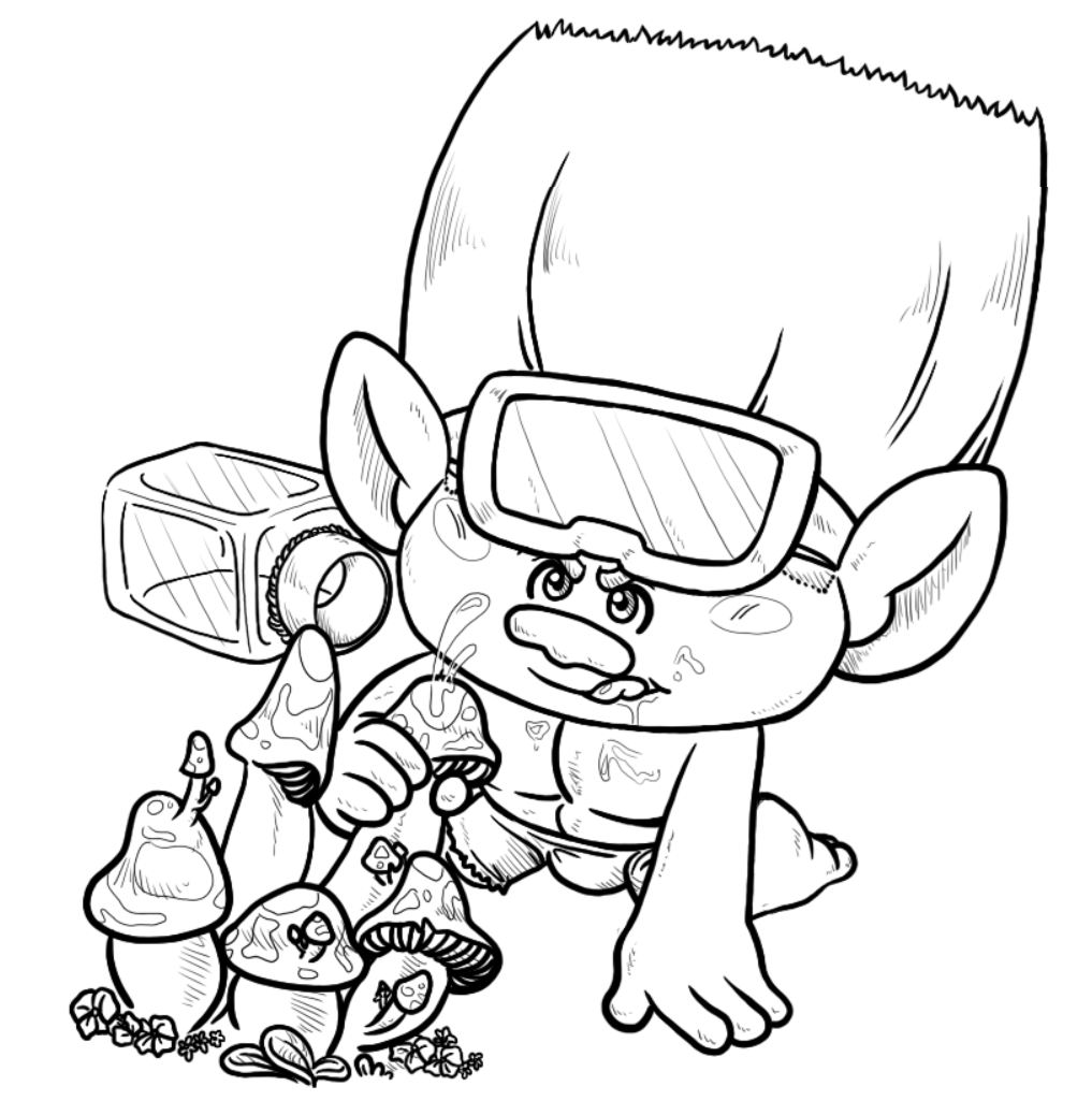 Continuation of Harvesting Gigglecap Syrup - x.com/BramJam/status…

"The (ex) Leader"

John Dory of Trolls: Band Together

Helping Bruce bring back some'a the sweet stuff for Brandy. Hoping to be praised by his lil' brothers, but eats it all up.

"Gotta show 'em how it's done!"