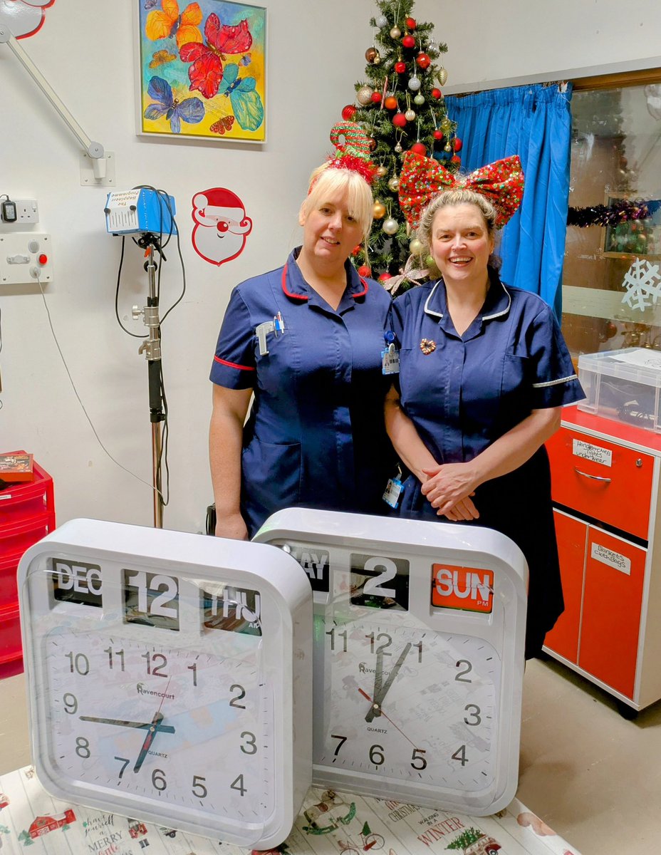 NormB14's tweet photo. Ageas Insurance, Friends of The Bassett Ward (Enhanced Dementia Care) have kindly and generously donated to the Ward again this year. Their CEO, Ant Middle, approved our request and donated six Wall Clocks for the side rooms in Bassett. 
@AliRossRN  @JoeTeape https://t.co/n8nSDyrSf4