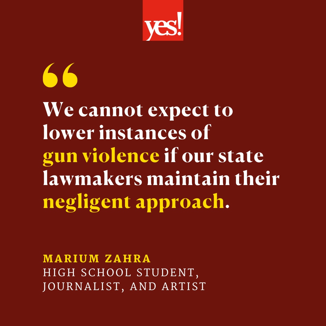 yesmagazine's tweet image. Students believe it is possible to protect them instead of guns. Read what they have to say below 👇
yesmagazine.org/issue/truth/20…