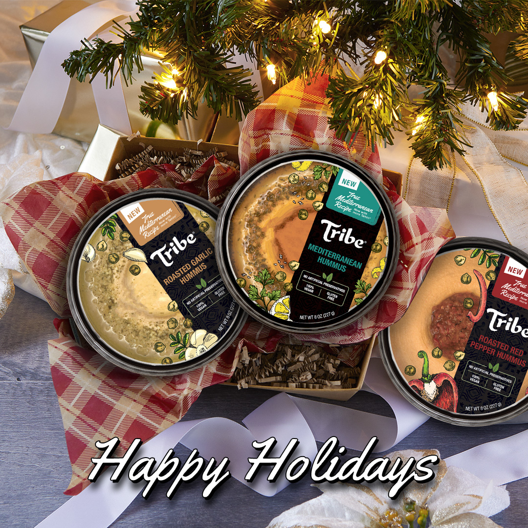 Happy Holidays from Tribe! 🎄🎁✨ Wishing you a day filled with friends, family, and hummus!

#Tribe #TribeHummus #AuthenticHummus #HolidaySnacks