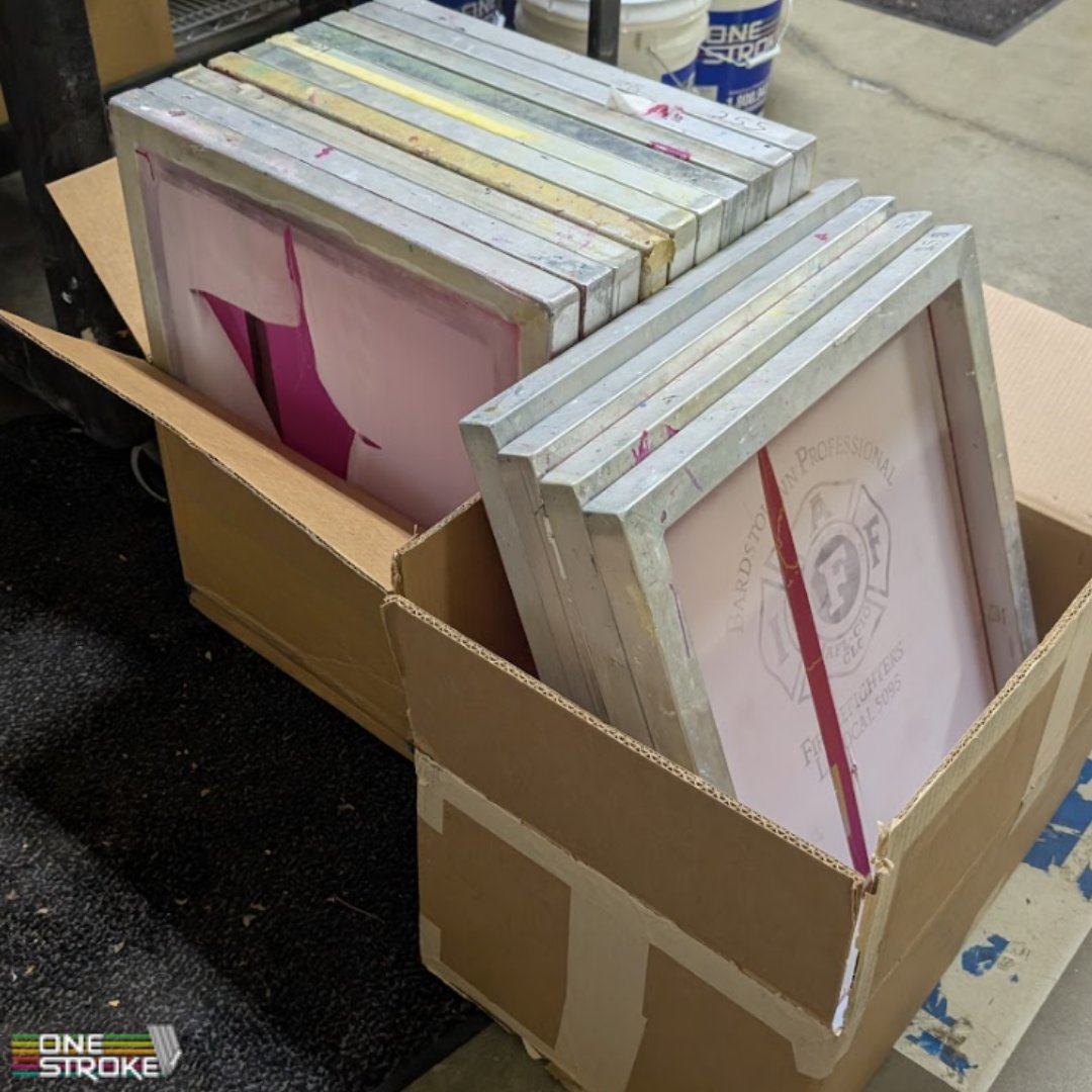 onestrokeinks's tweet image. Old screens, new possibilities. ✨ Restretch your screens with us and keep those prints rolling! Just pack them up, send them in, and we’ll handle the rest.

#OneStrokeInks #ScreenPrinting #screenrepair