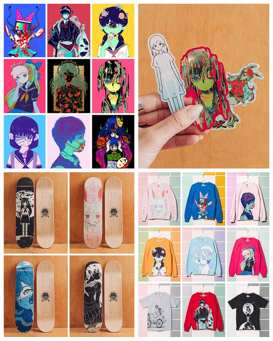 OMOCAT and OMORI artwork and goods from the OMOCAT &amp; OMORI Anniversary Exhibition are now available on OMOCAT shop! (https://t.co/KQrhpR0H7C) 