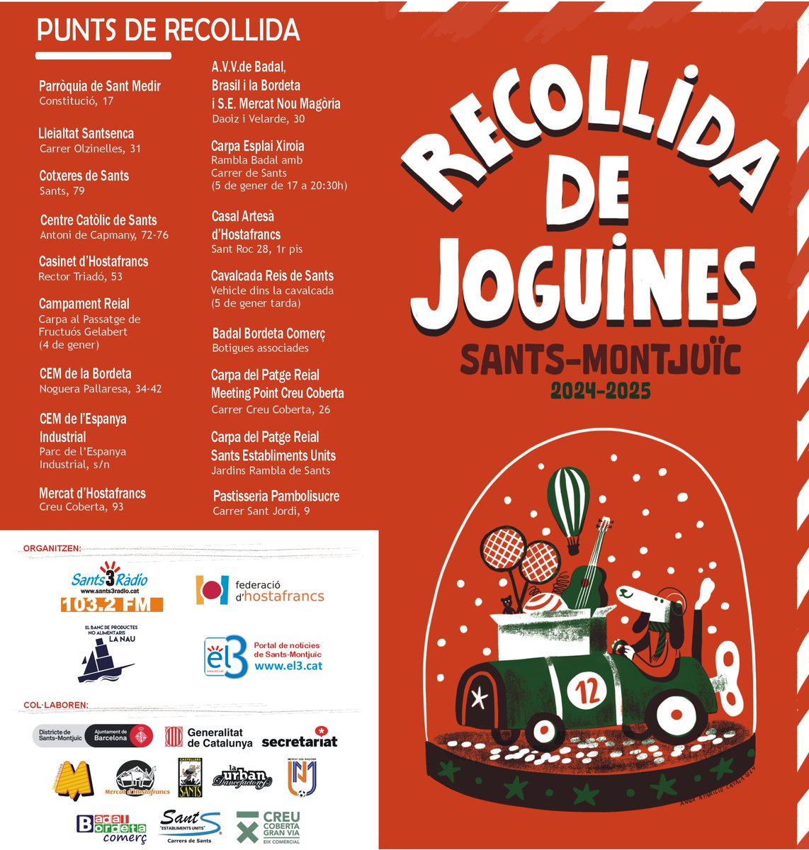 sants3radio's tweet photo. Tret de sortida de la #recollida de #joguines a Sants-Montjuïc amb el festival de Hip Hop Solidari a Cotxeres.🪀🧸
Al #SantsMontjuïcAlDia en @espinmorales de la @FedeHostafrancs ens explica com participar-hi.

🎧Audio👉https://t.co/jcObspXyVG
📰Notícia📸👉https://t.co/50RUzhwTzs https://t.co/ZyUReGUyLN