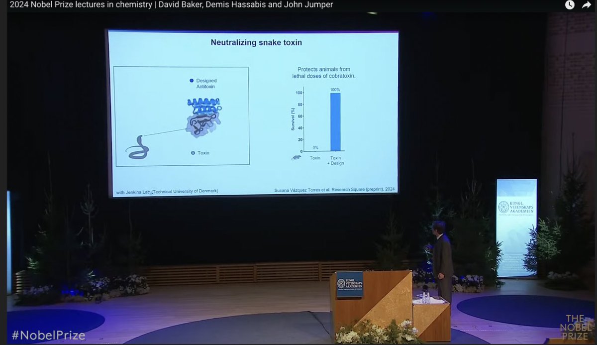 Timothy Jenkins (@timothypjenkins) on Twitter photo Last week, David Baker, alongside John Jumper and Demis Hassabis, received the #Nobel Prize in #Chemistryπ. It was incredibly special to see our group's and collaborators' work highlighted in the Nobel speech, along with the vital issue of #snakebite π.
<a href="/DTUbioengineer/">DTU Bioengineering</a> Last week, David Baker, alongside John Jumper and Demis Hassabis, received the #Nobel Prize in #Chemistryπ. It was incredibly special to see our group's and collaborators' work highlighted in the Nobel speech, along with the vital issue of #snakebite π.
<a href="/DTUbioengineer/">DTU Bioengineering</a>