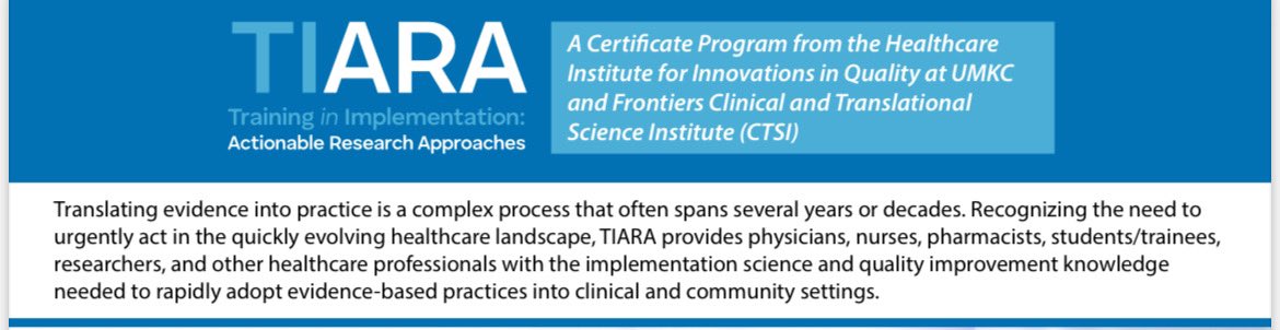 stacyfarr's tweet image. Become a TIARA Scholar!
🩺📖❤️
✅ Improve Healthcare & Communities
✅ Innovate & Gain Practical Knowledge in QI and implementation science
✅ CEs and Certificate Program
Register! Starts 1/29 for synchronous session!
extension.missouri.edu/events/tiara-t…