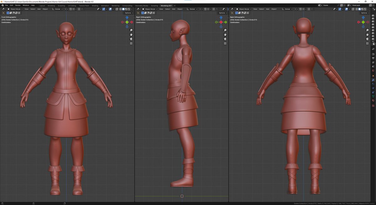 SamAu79's tweet photo. Started adding some more armor to my elf OC

#blender3d #b3d #3DCG https://t.co/vh5rz55dHb