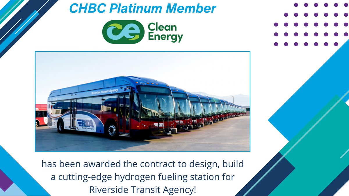 CAHydrogen's tweet photo. CHBC Platinum Member @ce_renewables will design & build a state-of-the-art #hydrogen station for @RTABus!🚍
Supporting 100+ #fuelcell buses in the next decade in one of the largest geographic US transit regions, this is a leap toward #zeroemissiontransit.
https://t.co/uSt3sJT1EL https://t.co/972Dxg9Vi7