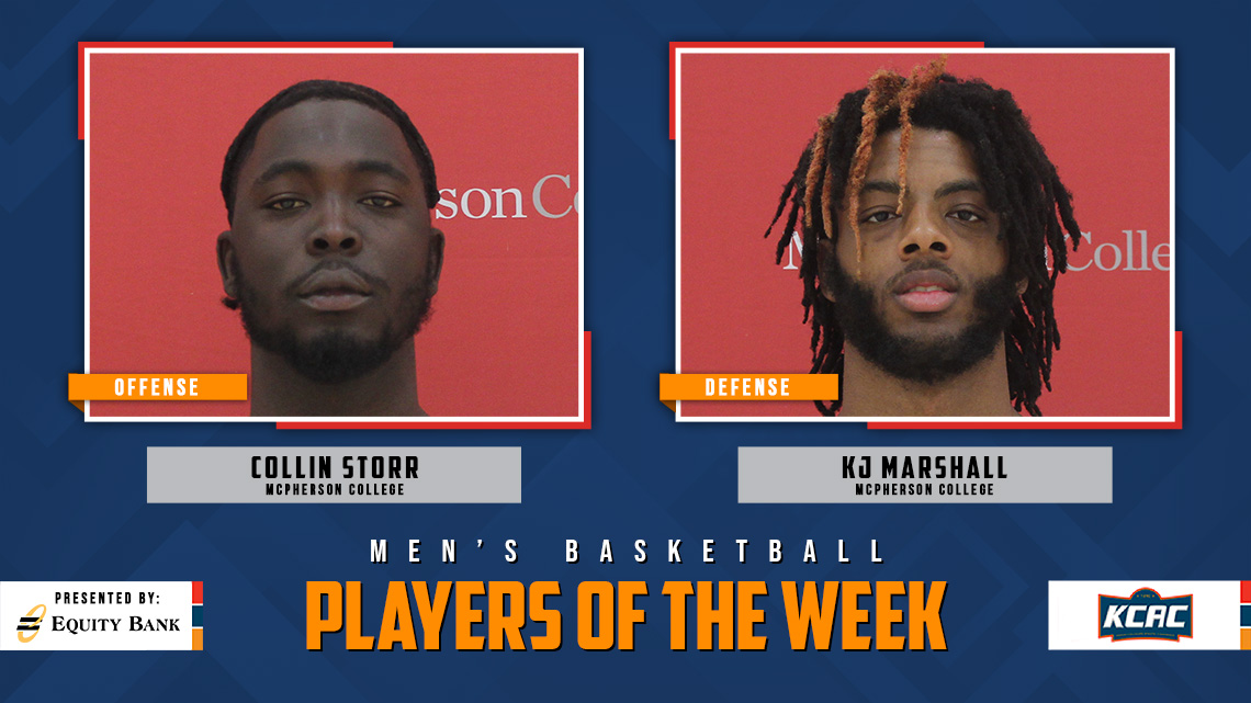 kcacsports's tweet photo. Collin Storr and KJ Marshall, both of @MAC_Bulldogs, Earn KCAC Men's Basketball Weekly Honors, presented by @EQUITYBANK! #KCACmbb #LetsBuildEquity #LetsBuildLeaders

https://t.co/WCHAY3mUeO

@NAIA @NAIAHoopsReport https://t.co/nsI0rC8Sm6
